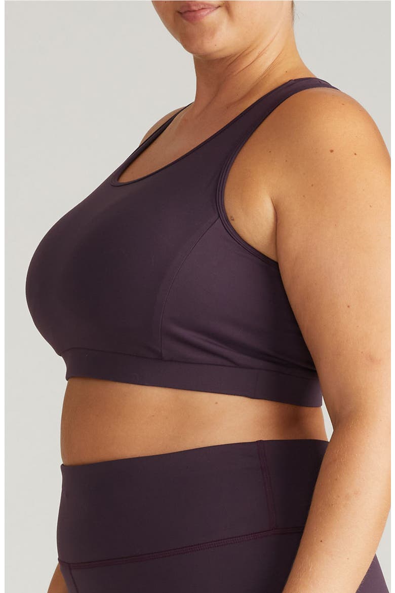 Racerback Sports Bra, Alternate, color, PURPLE JEWEL
