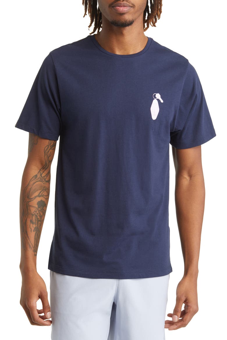 Golf Cart Key Graphic Tee, Main, color, NAVY