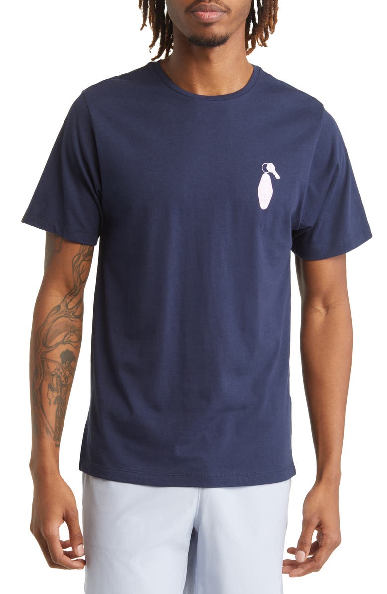 Swannies Golf Cart Key Graphic Tee, Main, color, Navy