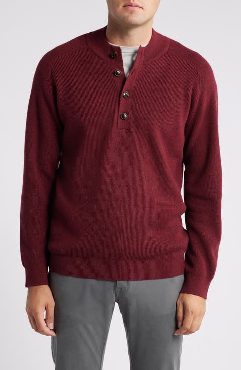 Ruxton Merino Wool & Cashmere Mock Neck Sweater