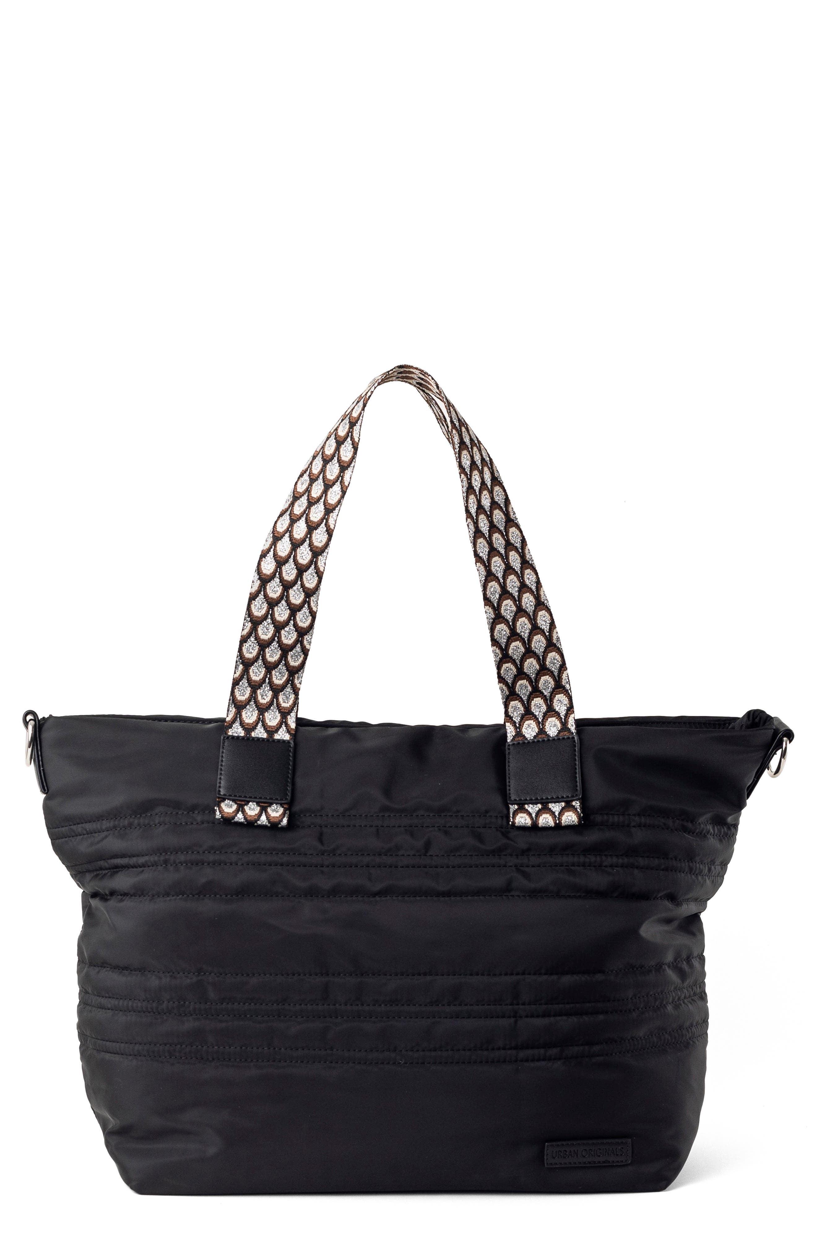 Urban Originals Hear the Music Nylon Tote, Main, color, Black
