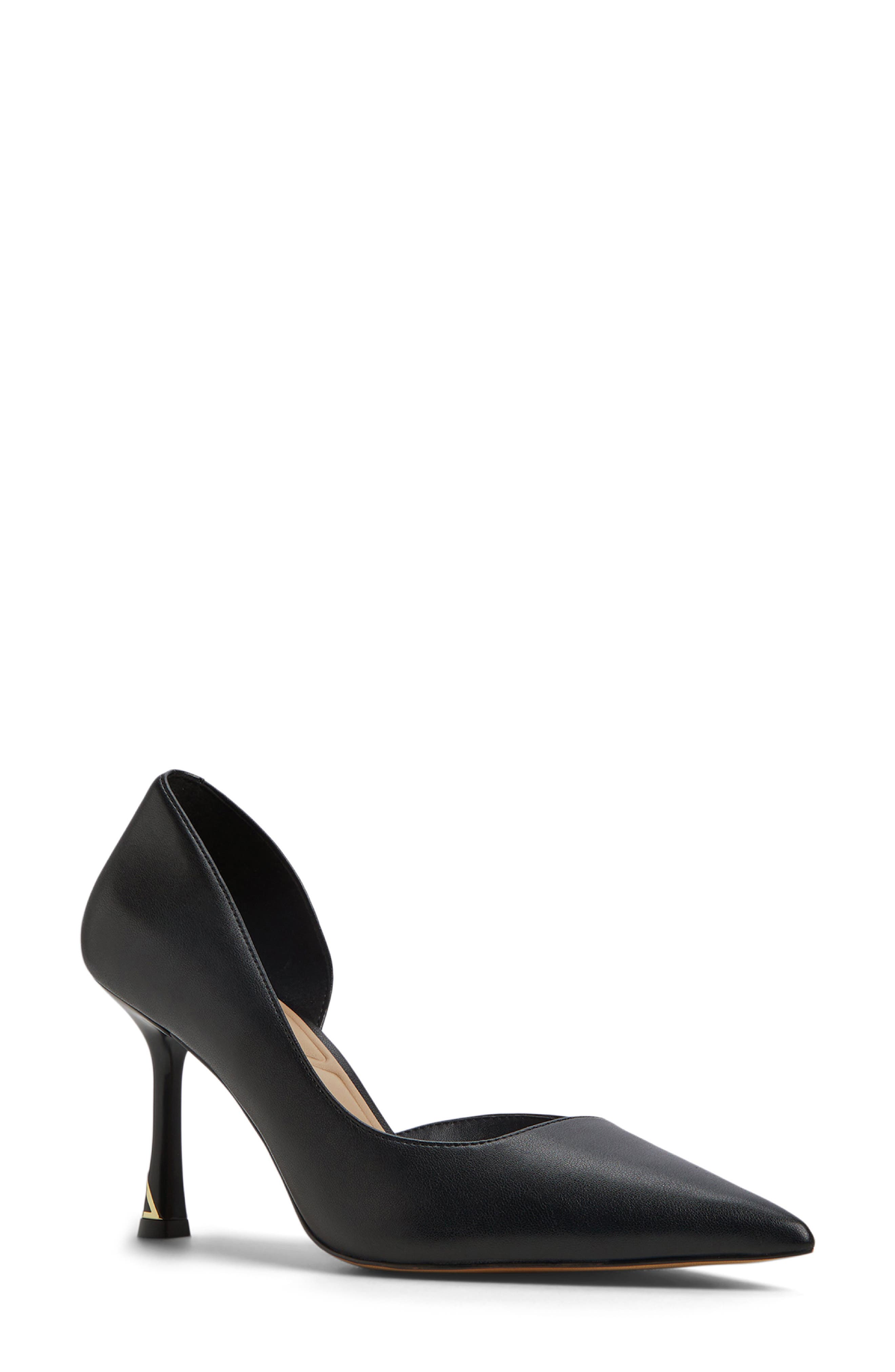 ALDO Livianna Half d'Orsay Pointed Toe Pump, Main, color, Black