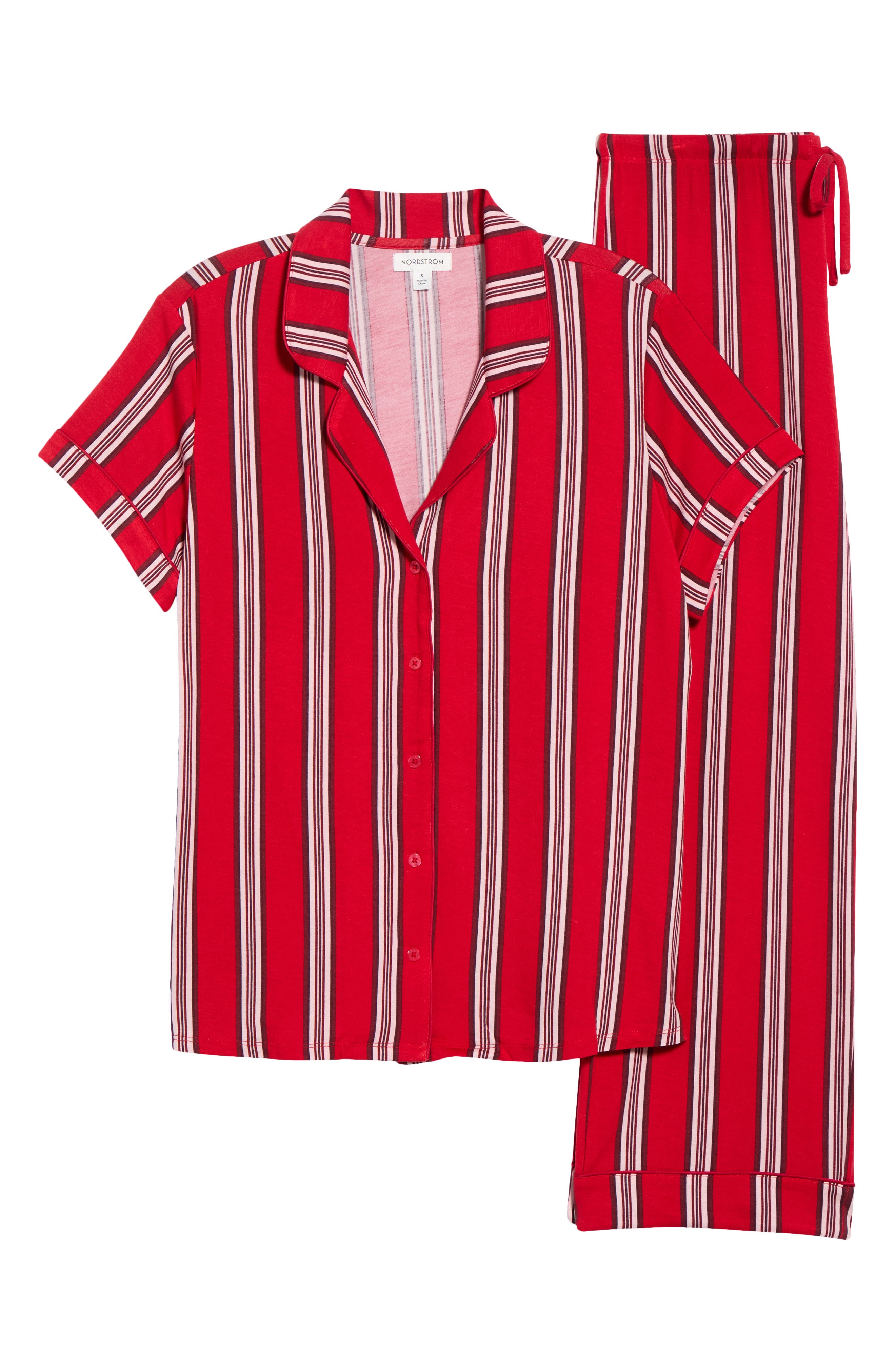 RED- PINK FANCY STRIPE
