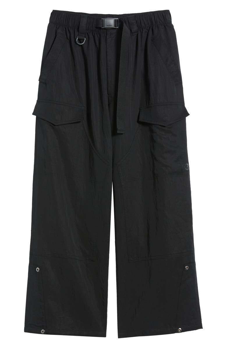 Y-3 Belted Washed Twill Pants, Alternate, color, 