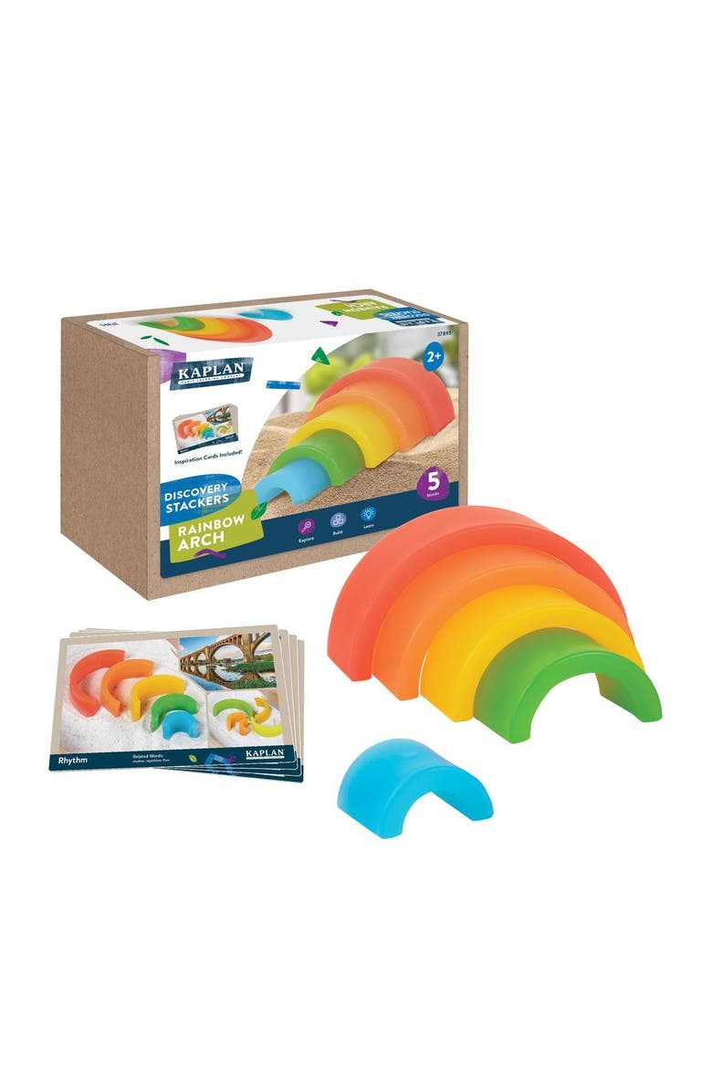 Kaplan Early Learning Company Discovery Stackers - Rainbow Arch - 5 Pieces, Main, color, Rainbow