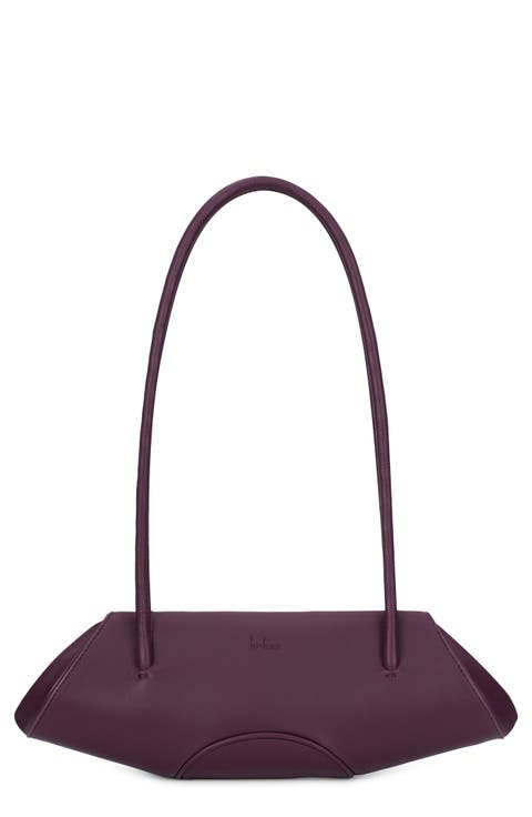 Mini Elizabeth Baguette Pebble Leather Shoulder Bag