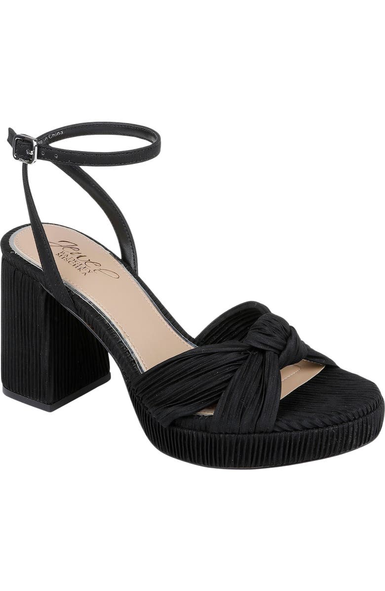 Jewel Badgley Mischka Tyler Ankle Strap Platform Sandal, Main, color, Black Fabric