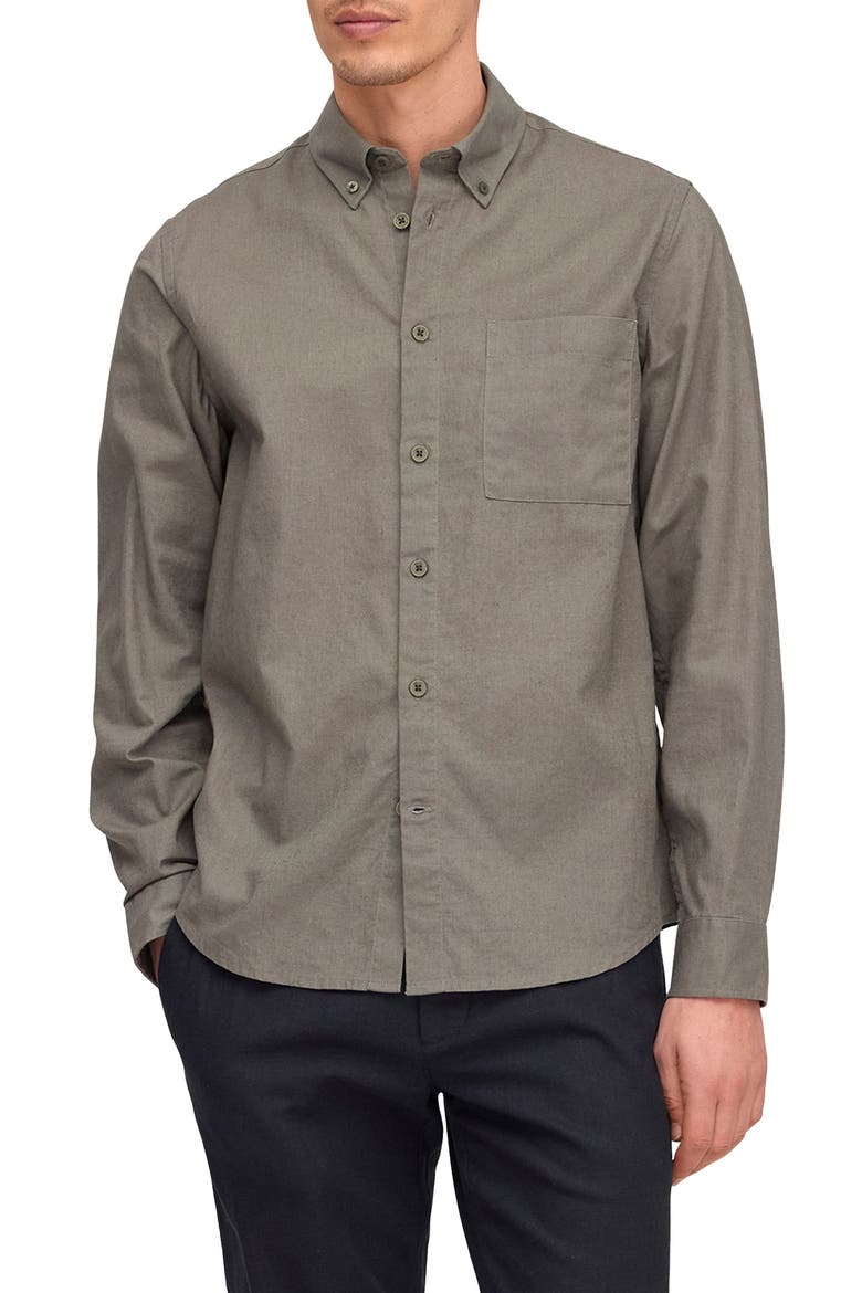 Asher Button-Down Shirt, Main, color, CAPERS