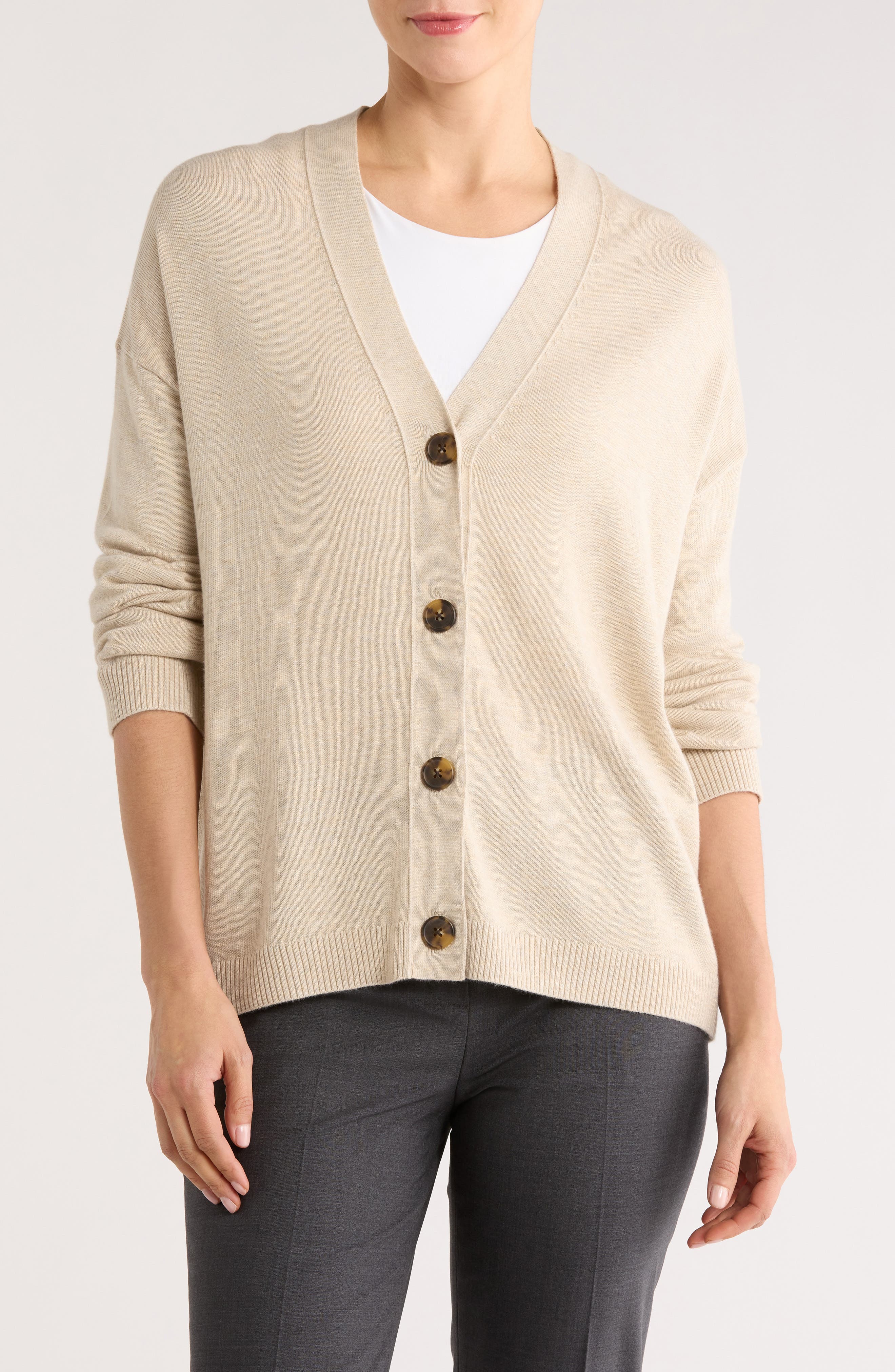 Nordstrom Lightweight Buttoned Cardigan