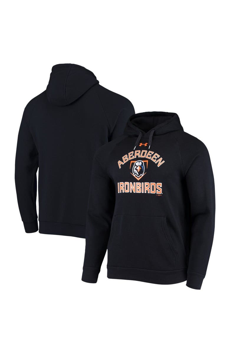 Under Armour Men's Under Armour Black Aberdeen IronBirds All Day Raglan Fleece Pullover Hoodie, Alternate, color,