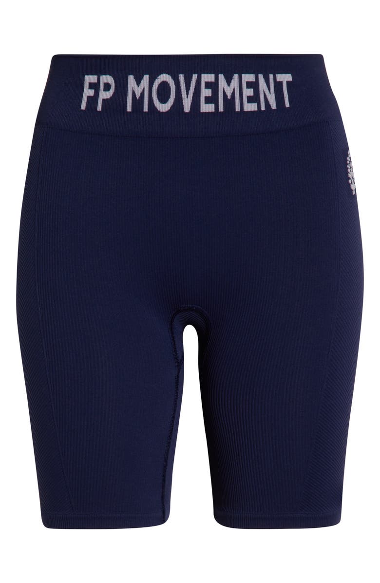 Free People FP Movement Long Haul Bike Shorts, Alternate, color, Black Grape