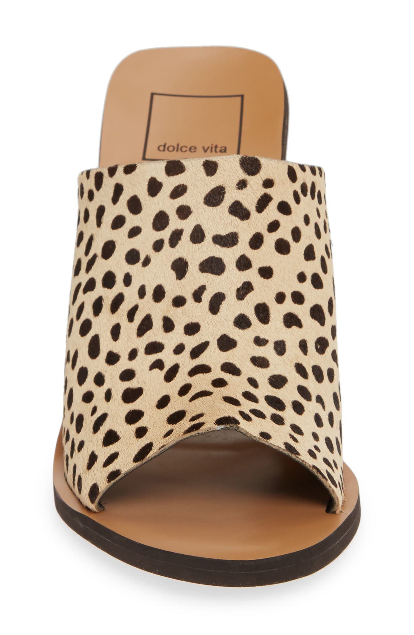 Alba Braided Heel Mule Sandal, Alternate, color, LEOPARD CALF HAIR