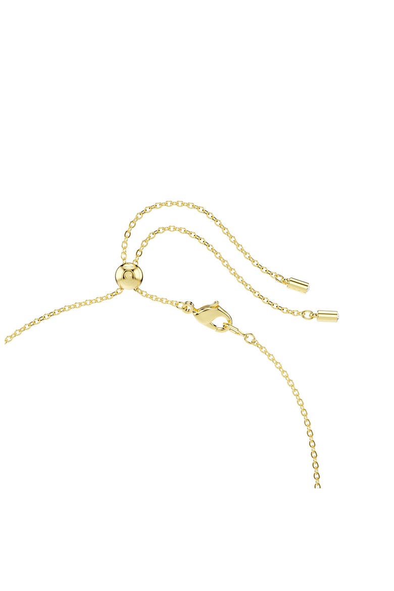 Constella Crystal & Zirconia Frontal Necklace, Alternate, color, GOLD/ GREEN