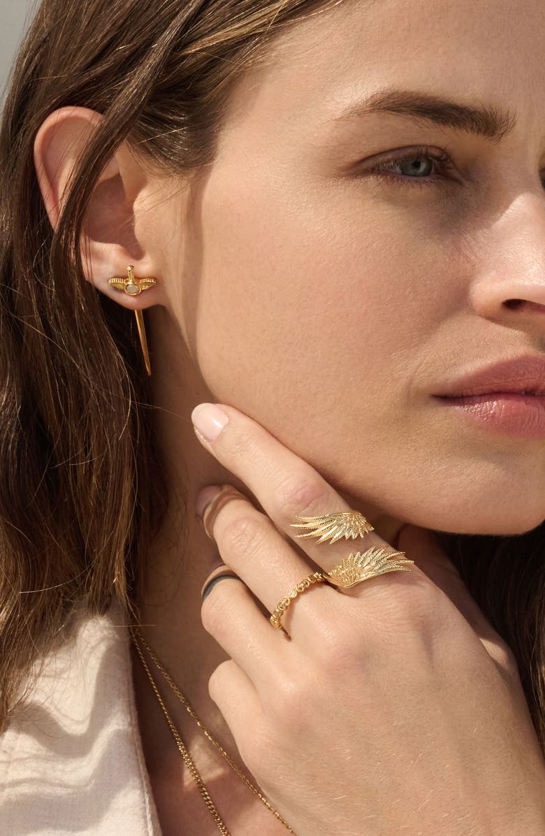 Awe Inspired Triple Moon Ring, Alternate, color,