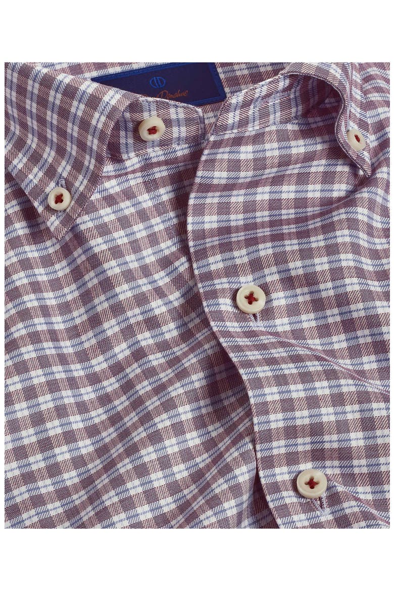 Twill Check Sport Shirt, Alternate, color, BLUE/ MERLOT