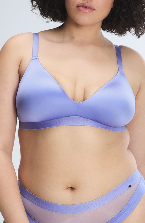 Savage X Fenty Slipper Satin Bralette In Purple Prism