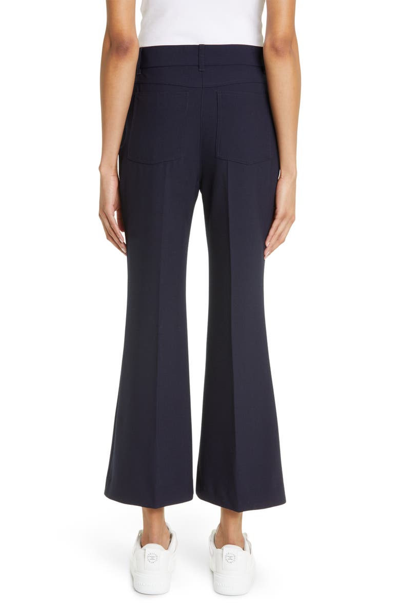 Stella McCartney Twill Crop Flare Trousers, Alternate, color,