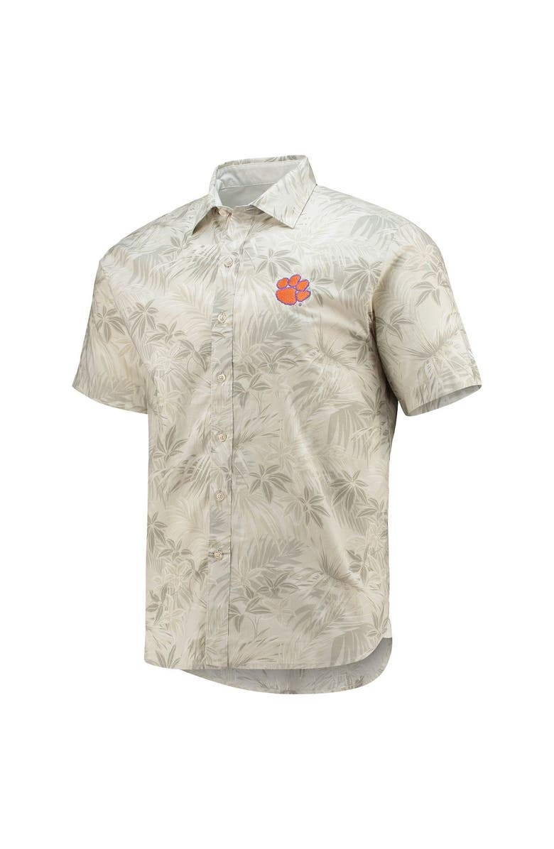Tommy Bahama Men's Tommy Bahama Oatmeal Clemson Tigers Forest Fronds Button-Up Shirt, Alternate, color, 