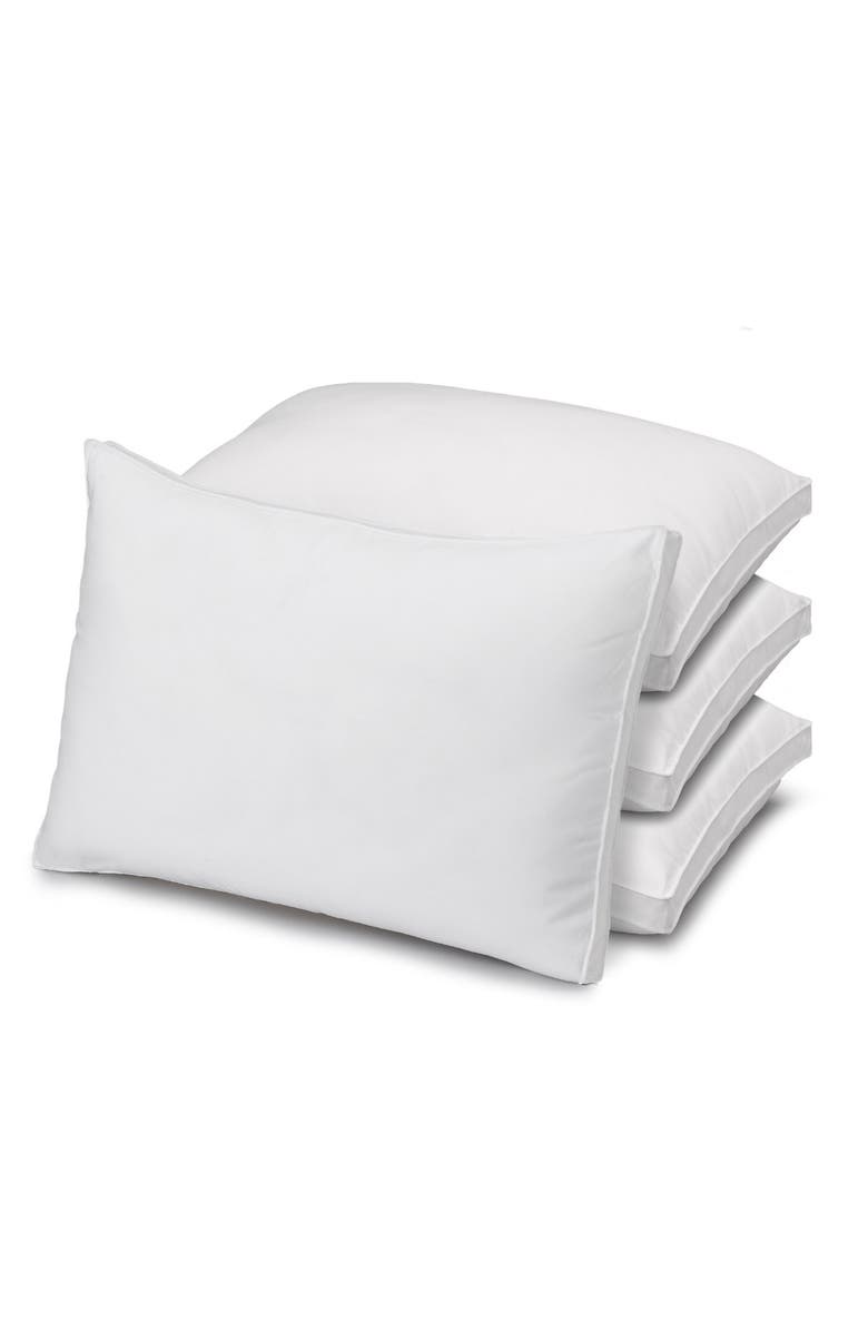 ELLA JAYNE HOME Soft Luxury Plush Gusseted Soft Gel Filled Stomach Sleeper Standard Pillow - Set of 4, Alternate, color, 
