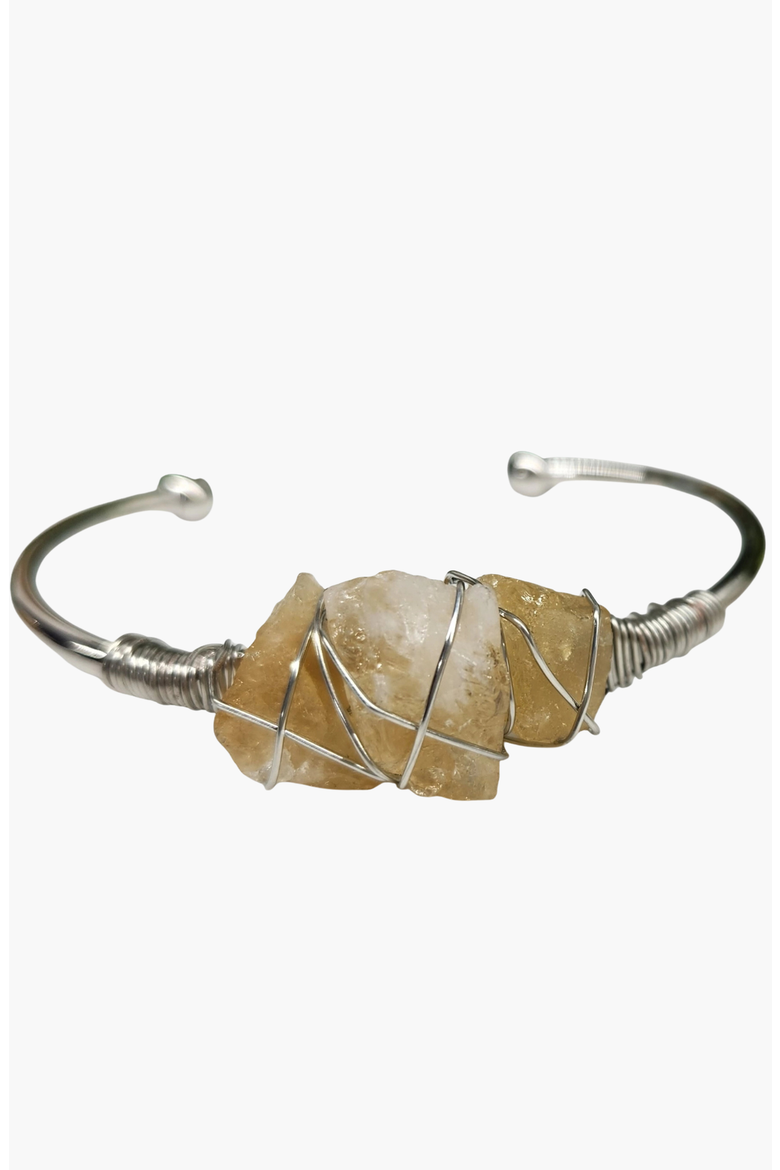 Gemstone Wire Wrapped Bracelet, Main, color, Citrine