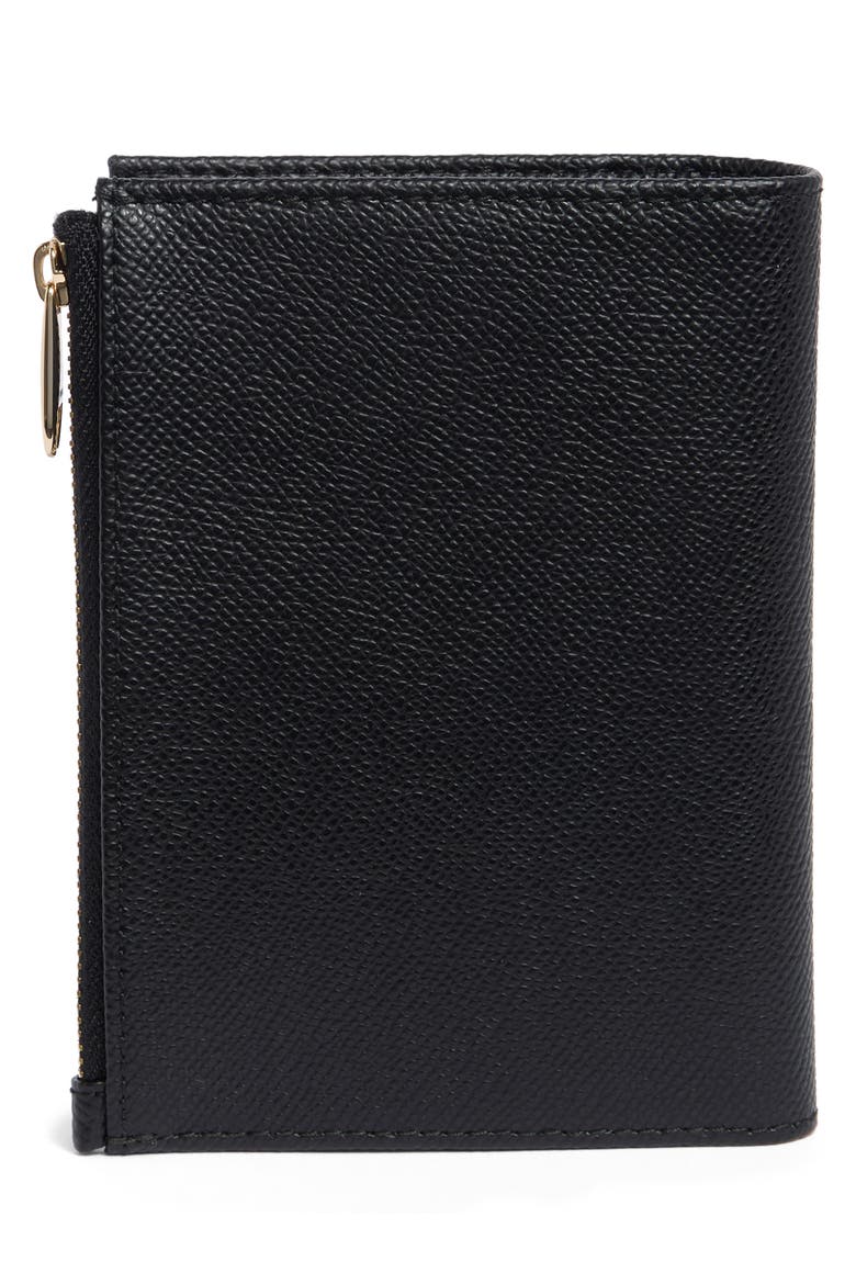 Classic Small Leather Passport Holder, Alternate, color, NERO