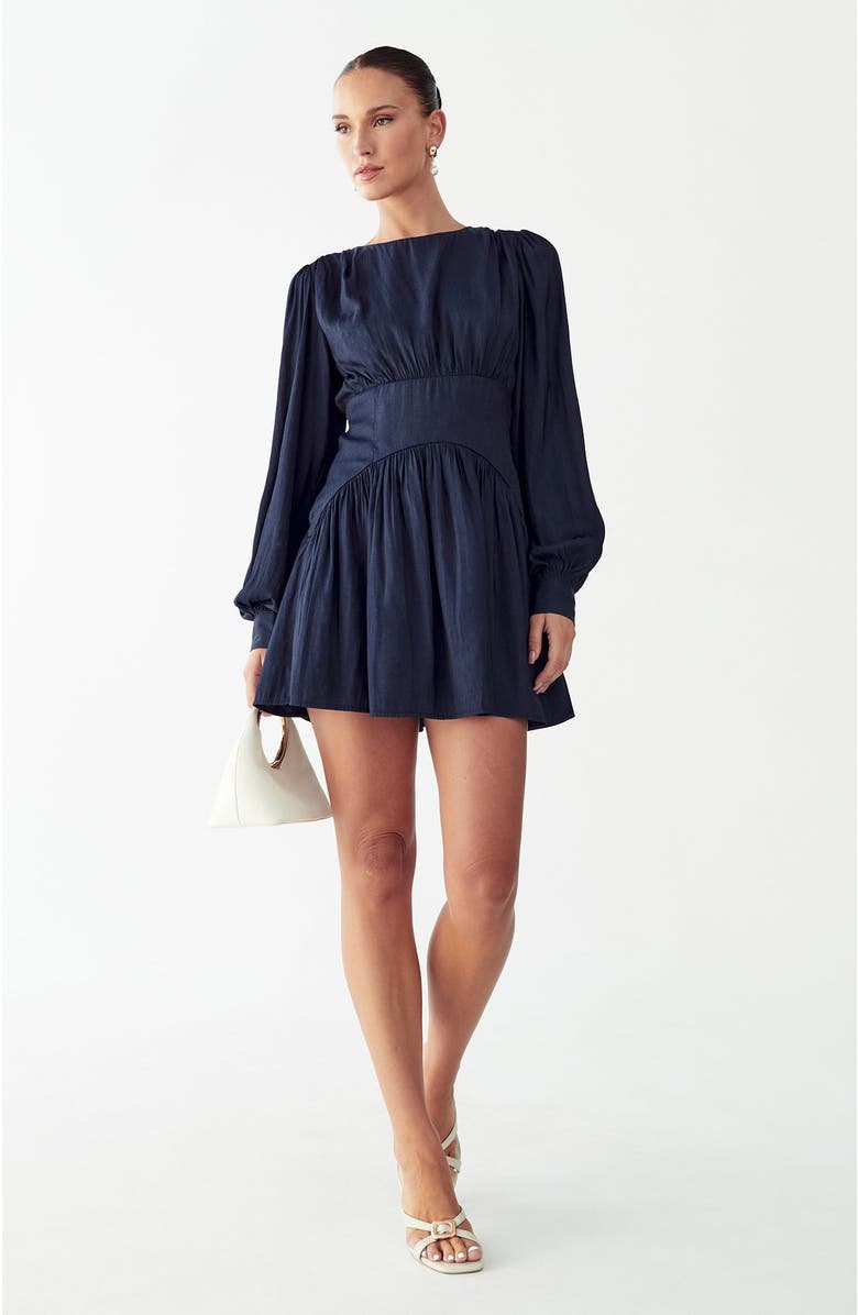 WILLA Izzy Mini Dress, Alternate, color, Navy Blue