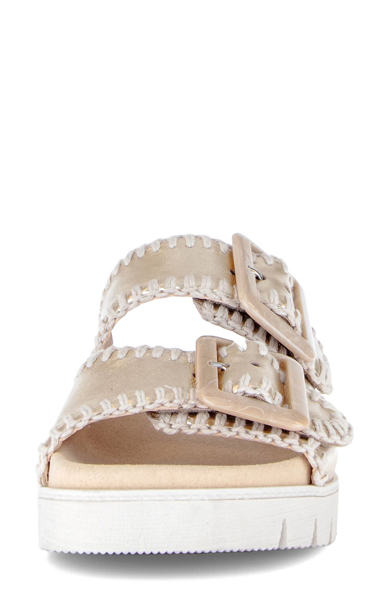 Two-Strap Lug Sole Sandal, Alternate, color, PLATINO