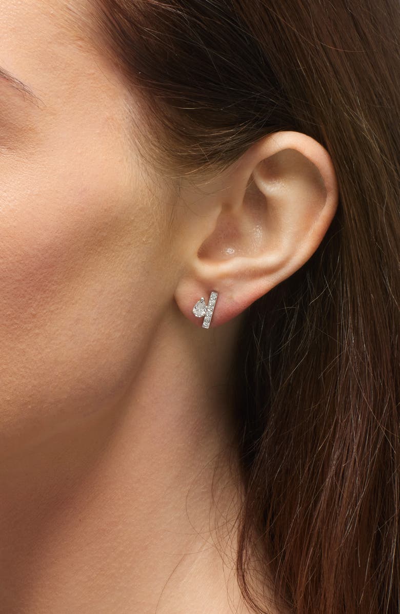 REPOSSI Serti sur Vide Diamond Single Stud Earring, Alternate, color, White Gold