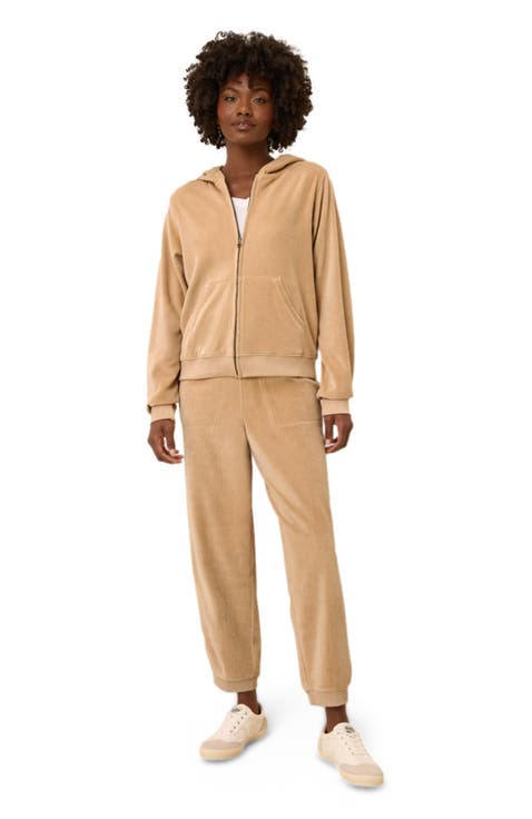 Organic Cotton Pure Velour Zip Hoodie
