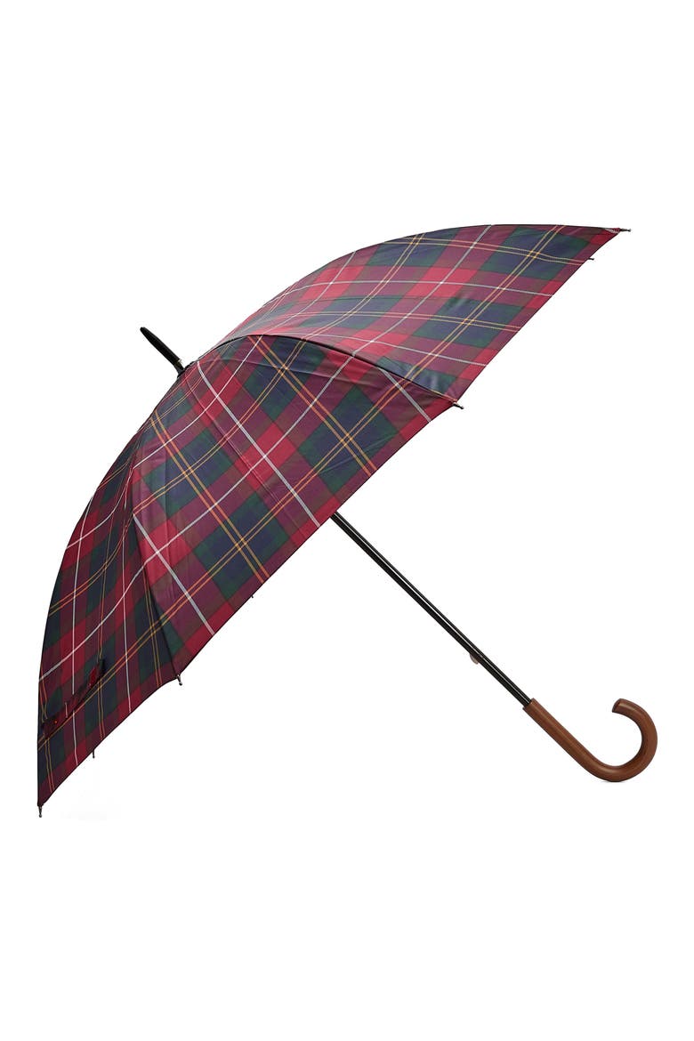 Tartan Walker Umbrella, Alternate, color, WINTERBERRY TARTAN