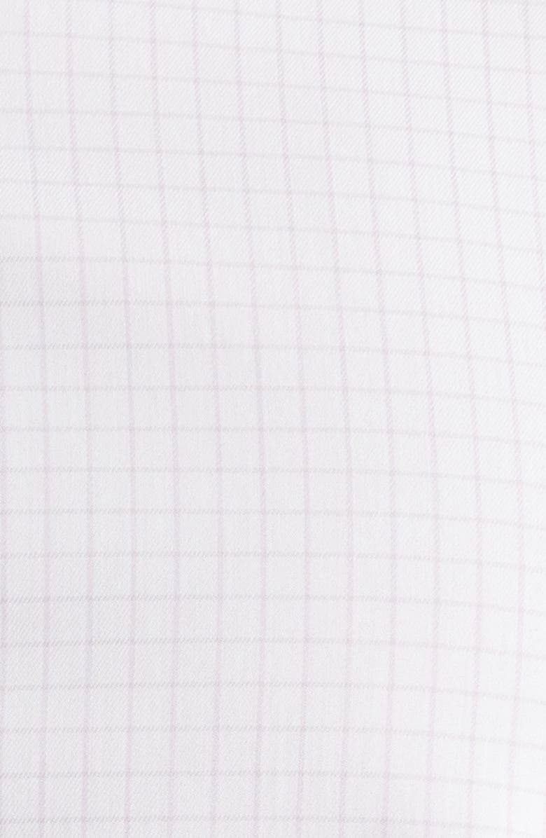 Mizzen+Main Hilton Trim Fit Grid Performance Cotton Blend Button-Up Shirt, Alternate, color, White Lavender Haze Mini Grid