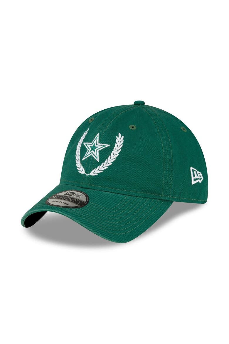 Men's New Era Kelly Green Dallas Cowboys Leaves 9TWENTY Adjustable Hat, Main, color, Kelly Green