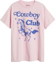 Junk Food Cowboy Club Cotton Graphic T-Shirt
