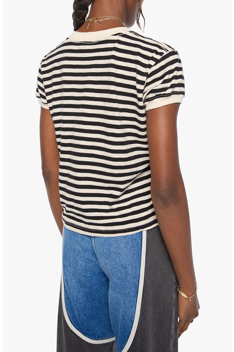 The Boxy Goodie Goodie Striped T-Shirt, Alternate, color, BLACK AND CREAM STRIIPE