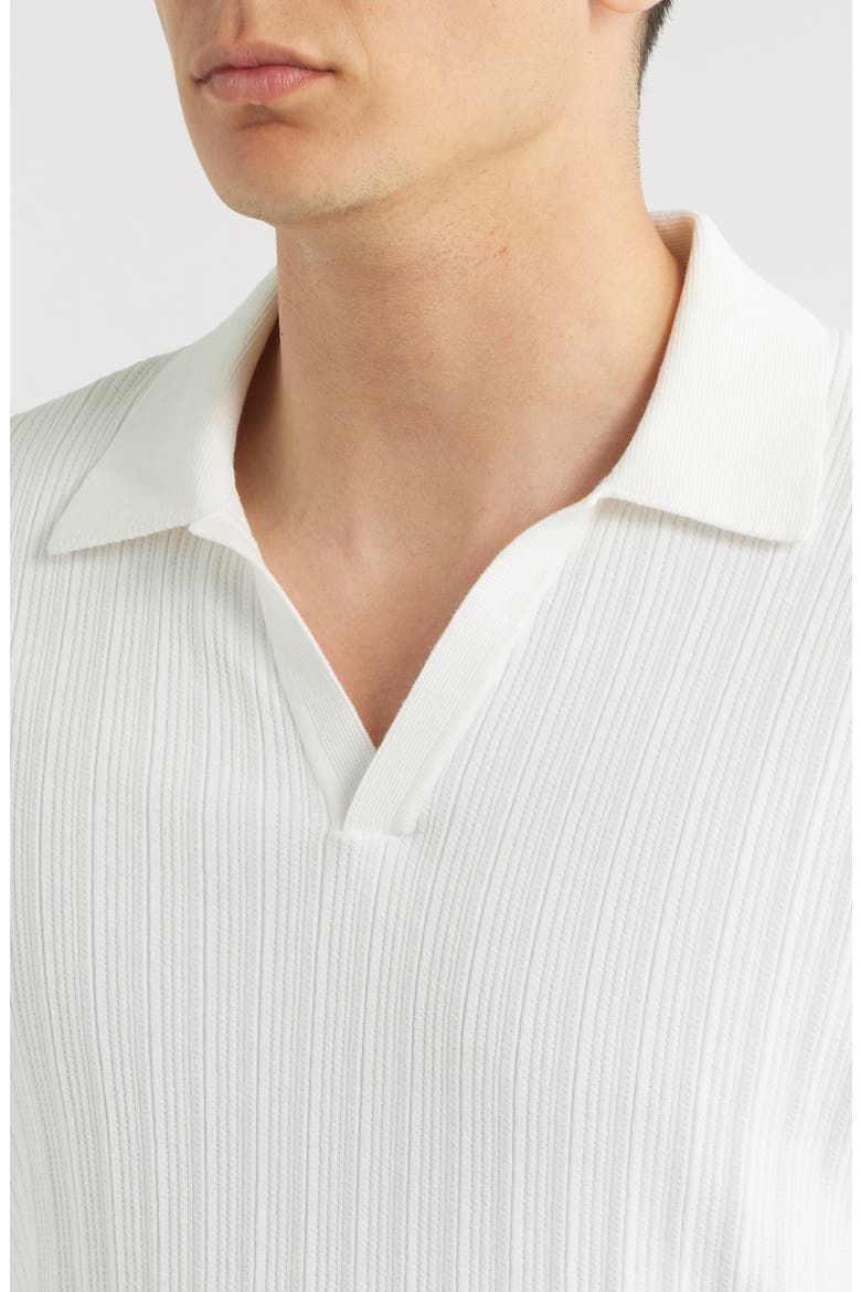 Siena Textured Cotton Blend Polo, Alternate, color, ECRU