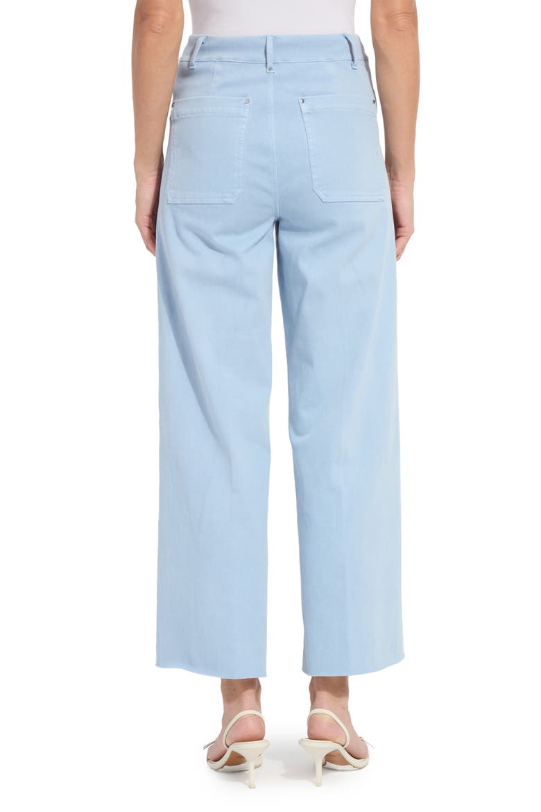 'Lyssentials Erin High Waist Ankle Wide Leg Denim Jeans, Alternate, color, ANTIQUE WASH CHALK BLUE