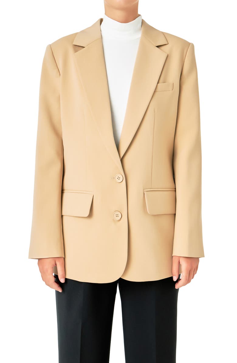 Endless Rose Two-Button Blazer, Alternate, color, Camel