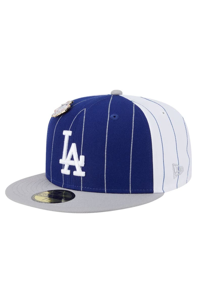 New Era Men's New Era  Dark Blue Los Angeles Dodgers Pinstripe 59FIFTY Fitted Hat, Main, color, Dark Blue