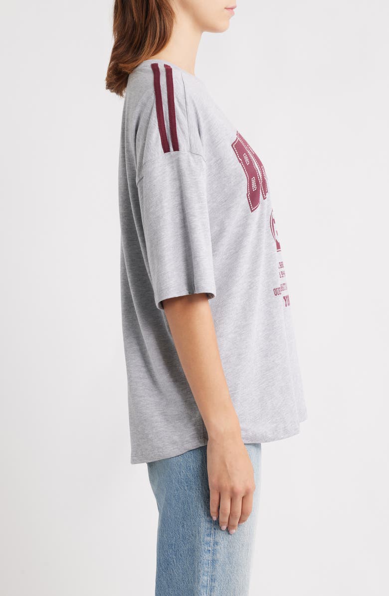 Vinyl Icons Raglan Sleeve Cotton Blend T-Shirt, Alternate, color, Heather Grey