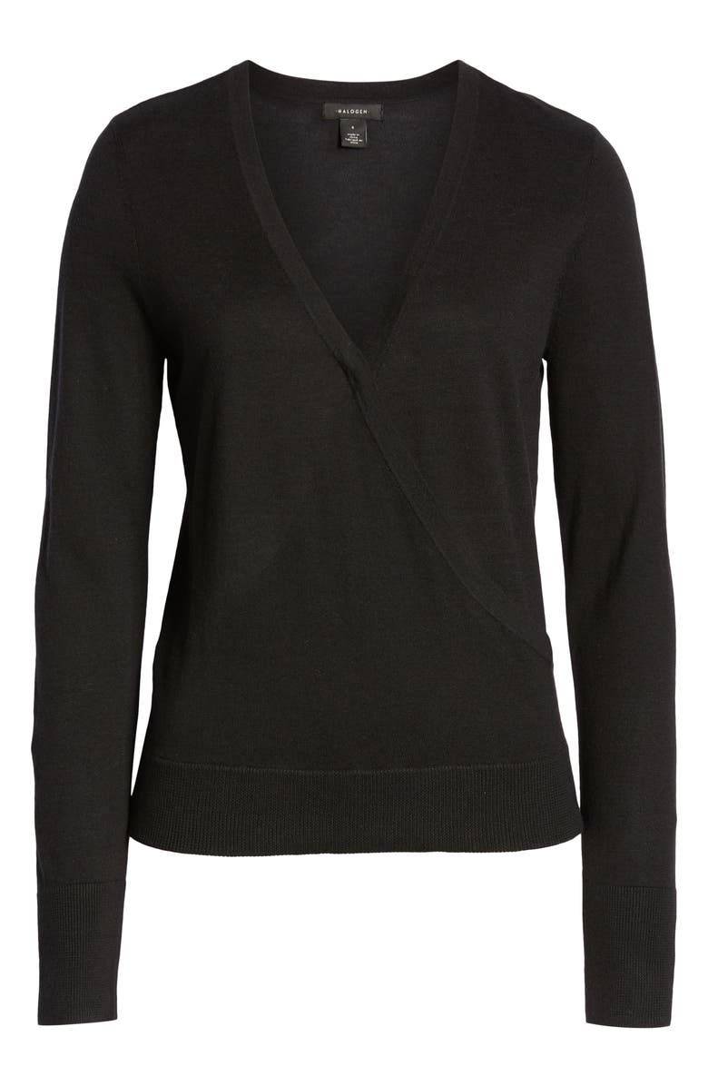 Halogen<sup>®</sup> Faux Wrap Sweater, Alternate, color, 
