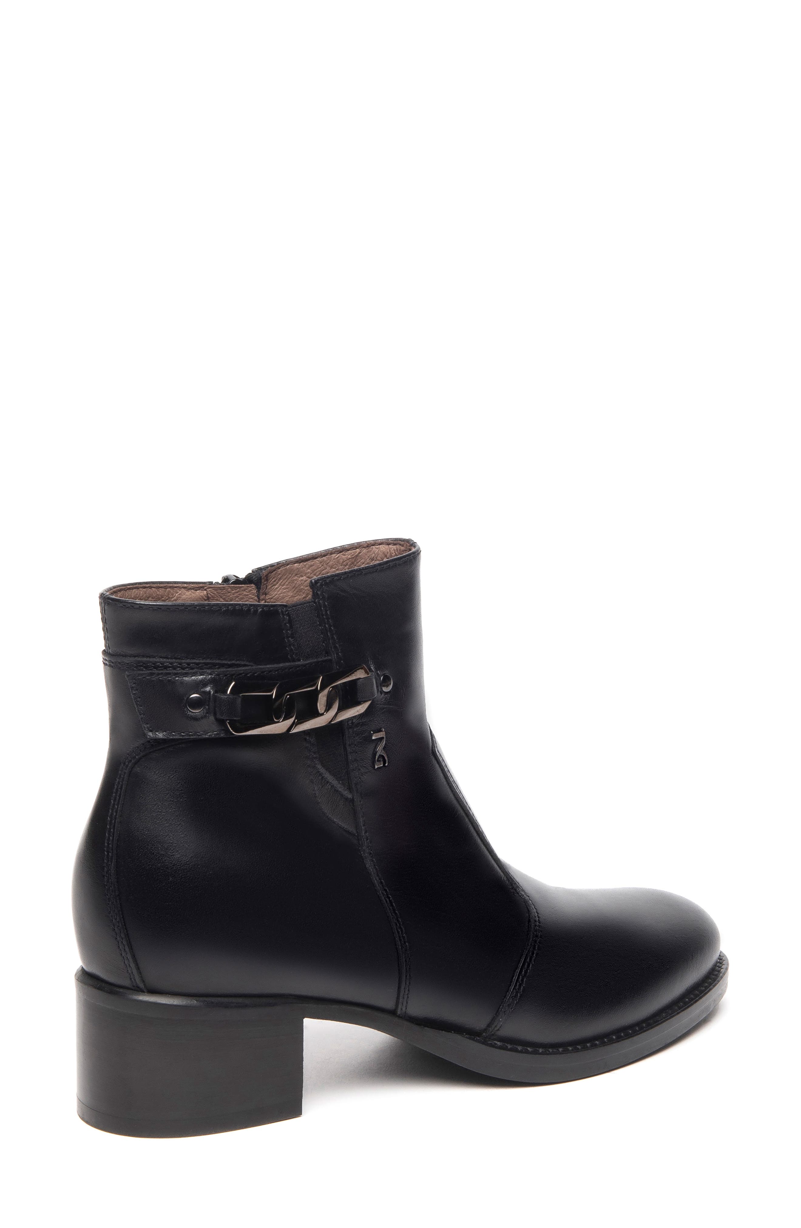 NeroGiardini Chain Strap Leather Bootie, Alternate, color, 