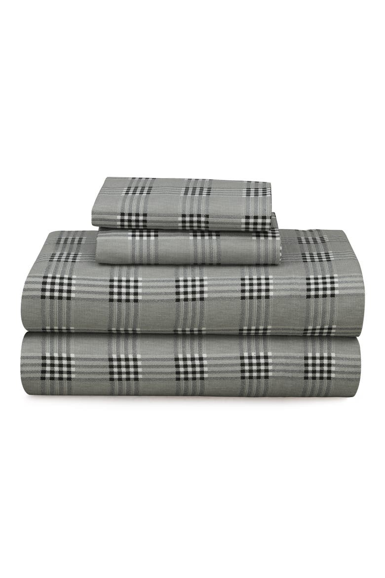 Savannah Flannel Sheet Set, Main, color, GREY