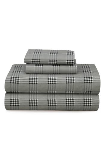 Azores Home Savannah Flannel Sheet Set In Gray