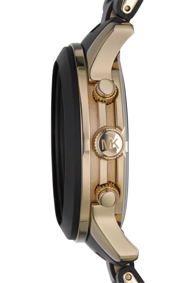 'Runway' Chronograph Watch, 38mm, Alternate, color, BLACK / GOLD