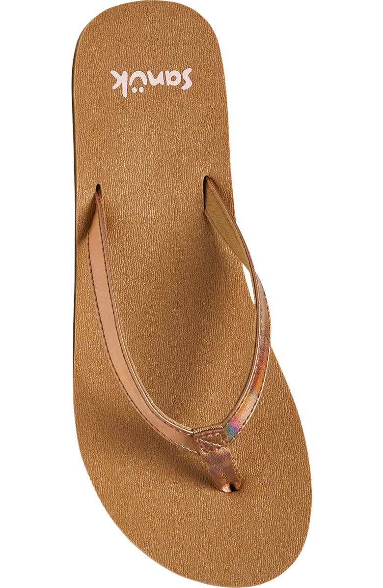 Sanuk Yoga Joy II Flip Flop, Alternate, color, Rose Gold