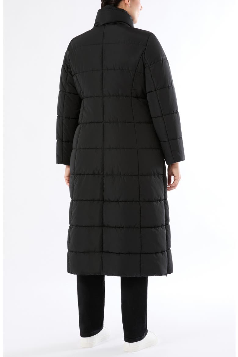 Quark Water Repellent Quilted Coat, Alternate, color, BLACK