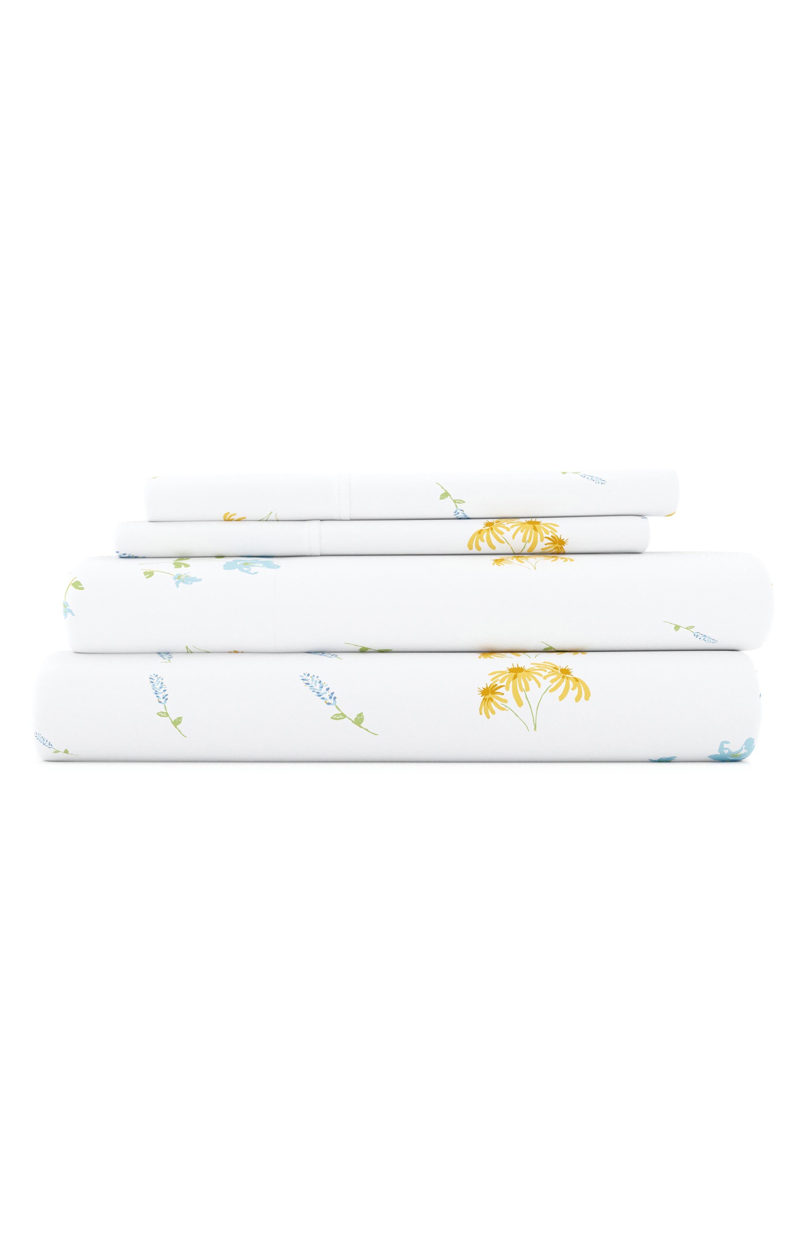HOMESPUN HOME SPUN Premium Ultra Soft Bluebirds 4-Piece Sheets Set