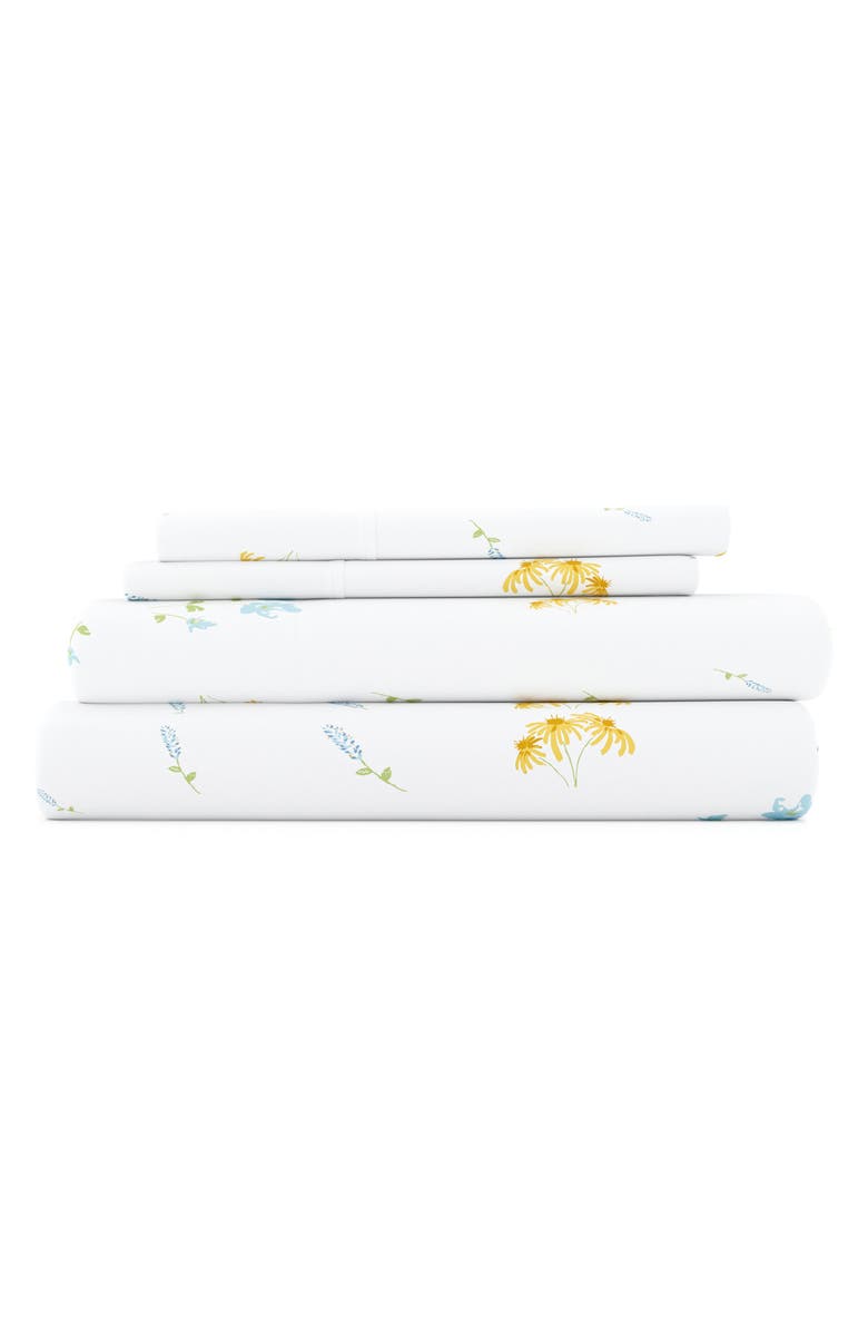 HOMESPUN HOME SPUN Premium Ultra Soft Bluebirds 4-Piece Sheets Set, Main, color, Light Blue