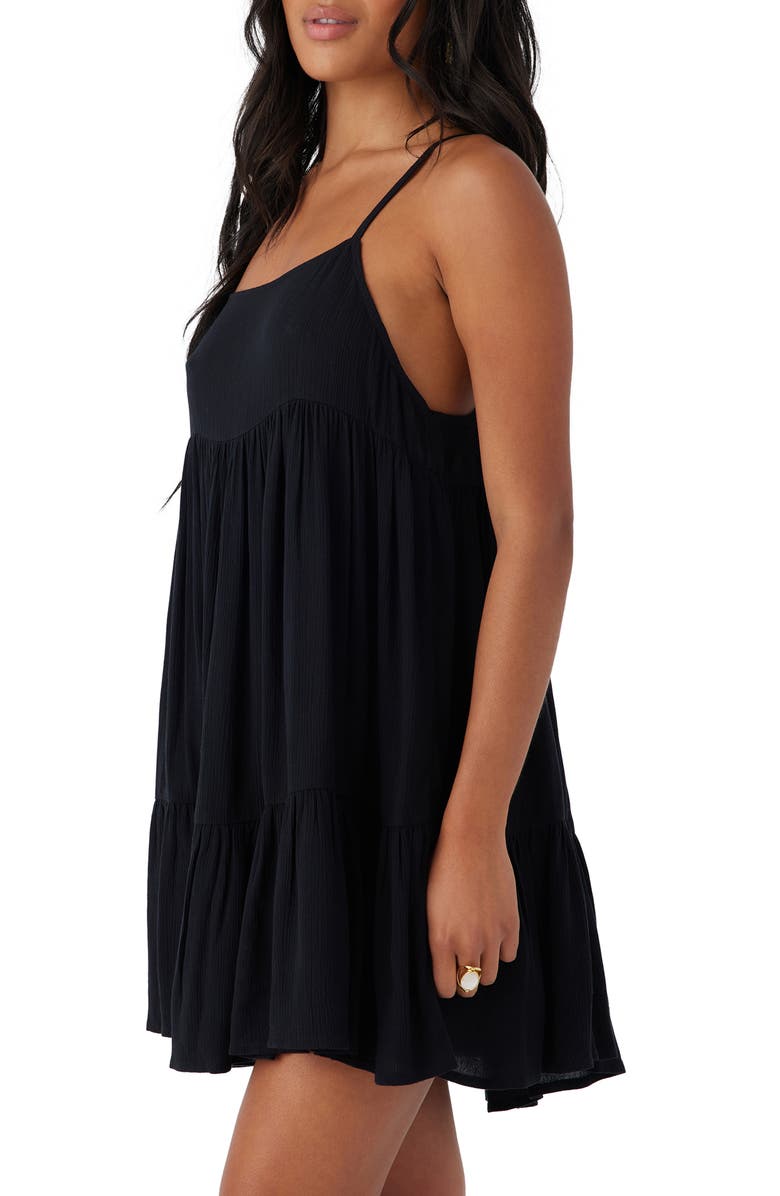 O'Neill Rilee Crinkle Tiered Cover-Up Dress, Alternate, color,