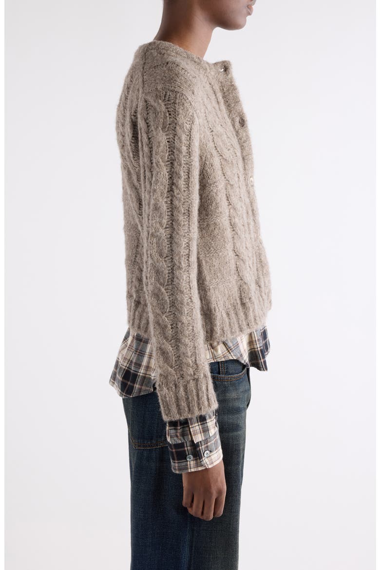 Kunch Layered Cardigan, Alternate, color, BEIGE MELANGE